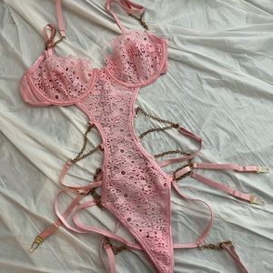 Chain lingerie bodysuit